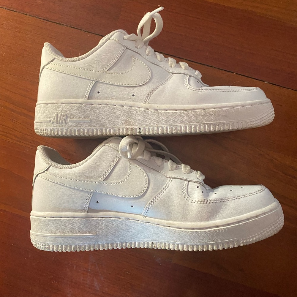 Slightly worn Air Force ones